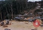 Image of Flying and landing of UH-1H helicopter during Operation Somerset Plain Vietnam, 1968, second 17 stock footage video 65675026846