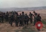Image of Soldiers landing at Camp Evans from UH-1D helicopter A Shau Valley Vietnam, 1968, second 22 stock footage video 65675026856