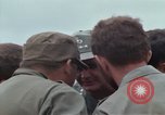 Image of Gen William C Westmoreland in conversation and departure in helicopter A Shau Valley Vietnam, 1968, second 25 stock footage video 65675026863