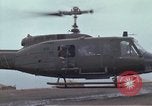 Image of Gen William C Westmoreland in conversation and departure in helicopter A Shau Valley Vietnam, 1968, second 51 stock footage video 65675026863