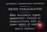 Immagine di Unicyclists Berlino Germania, 1930, secondo 1 filmato di repertorio 65675026884