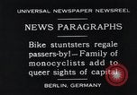 Immagine di Unicyclists Berlino Germania, 1930, secondo 3 filmato di repertorio 65675026884