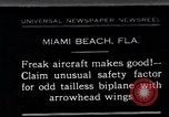 Image of Arrowhead Safety Plane Miami beach Florida USA, 1930, second 1 stock footage video 65675026885