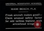 Image of Arrowhead Safety Plane Miami beach Florida USA, 1930, second 8 stock footage video 65675026885
