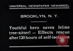 Image of cat rescued by a young man Brooklyn New York City USA, 1930, second 6 stock footage video 65675026886
