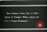 Standbild Woodrow Wilson Brest Frankreich, 1918, aus Sekunde 5 historischem Filmmaterial Videoclip 65675026930