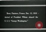 Standbild Woodrow Wilson Brest Frankreich, 1918, aus Sekunde 8 historischem Filmmaterial Videoclip 65675026930