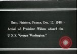 Standbild Woodrow Wilson Brest Frankreich, 1918, aus Sekunde 9 historischem Filmmaterial Videoclip 65675026930