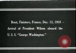 Standbild Woodrow Wilson Brest Frankreich, 1918, aus Sekunde 12 historischem Filmmaterial Videoclip 65675026930