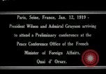 Standbild Woodrow Wilson Paris Frankreich, 1919, aus Sekunde 1 historischem Filmmaterial Videoclip 65675026947