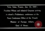 Standbild Woodrow Wilson Paris Frankreich, 1919, aus Sekunde 3 historischem Filmmaterial Videoclip 65675026947