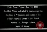 Standbild Woodrow Wilson Paris Frankreich, 1919, aus Sekunde 5 historischem Filmmaterial Videoclip 65675026947