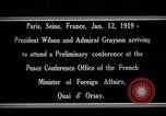 Standbild Woodrow Wilson Paris Frankreich, 1919, aus Sekunde 10 historischem Filmmaterial Videoclip 65675026947
