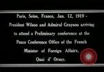 Standbild Woodrow Wilson Paris Frankreich, 1919, aus Sekunde 15 historischem Filmmaterial Videoclip 65675026947
