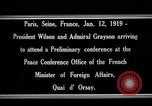 Standbild Woodrow Wilson Paris Frankreich, 1919, aus Sekunde 17 historischem Filmmaterial Videoclip 65675026947