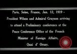 Standbild Woodrow Wilson Paris Frankreich, 1919, aus Sekunde 18 historischem Filmmaterial Videoclip 65675026947