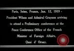 Standbild Woodrow Wilson Paris Frankreich, 1919, aus Sekunde 20 historischem Filmmaterial Videoclip 65675026947