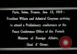 Standbild Woodrow Wilson Paris Frankreich, 1919, aus Sekunde 23 historischem Filmmaterial Videoclip 65675026947