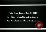 Image of Prince Emir Faisal Paris France, 1919, second 3 stock footage video 65675026954