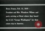 Immagine di Woodrow Wilson Brest Francia, 1919, secondo 13 filmato di repertorio 65675026959
