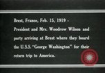 Immagine di Woodrow Wilson Brest Francia, 1919, secondo 14 filmato di repertorio 65675026959