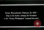 Standbild USS George Washington Boston Massachusetts USA, 1919, aus Sekunde 1 historischem Filmmaterial Videoclip 65675026963