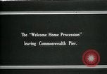 Image of Welcome procession Boston Massachusetts USA, 1919, second 7 stock footage video 65675026966