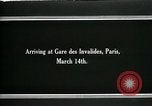 Image of Woodrow Wilson arriving for treaty signing Paris France, 1919, second 4 stock footage video 65675026969