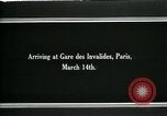 Image of Woodrow Wilson arriving for treaty signing Paris France, 1919, second 6 stock footage video 65675026969