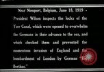 Immagine di Woodrow Wilson Nieuwpoort Belgio, 1919, secondo 22 filmato di repertorio 65675026986