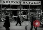 Image of busy market street Prague Czechoslovakia, 1938, second 28 stock footage video 65675027046