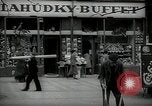 Image of busy market street Prague Czechoslovakia, 1938, second 29 stock footage video 65675027046