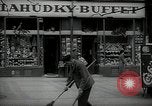 Image of busy market street Prague Czechoslovakia, 1938, second 31 stock footage video 65675027046