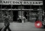 Image of busy market street Prague Czechoslovakia, 1938, second 33 stock footage video 65675027046