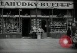 Image of busy market street Prague Czechoslovakia, 1938, second 34 stock footage video 65675027046