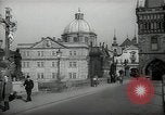Image of old buildings Prague Czechoslovakia, 1938, second 9 stock footage video 65675027048