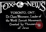 Immagine di Medico Chaim Weizmann Toronto Ontario Canada, 1938, secondo 6 filmato di repertorio 65675027152