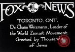 Immagine di Medico Chaim Weizmann Toronto Ontario Canada, 1938, secondo 7 filmato di repertorio 65675027152