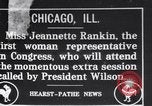 Image of Jeannette Rankin Chicago Illinois USA, 1917, second 1 stock footage video 65675027191