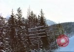 Image of Passenger train in snowy mountains United States USA, 1985, second 11 stock footage video 65675027198