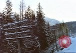 Image of Passenger train in snowy mountains United States USA, 1985, second 12 stock footage video 65675027198