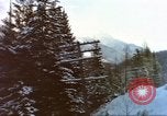 Image of Passenger train in snowy mountains United States USA, 1985, second 14 stock footage video 65675027198