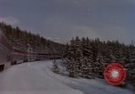 Image of Passenger train on snow covered mountain United States USA, 1985, second 16 stock footage video 65675027211