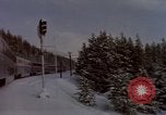 Image of Passenger train on snow covered mountain United States USA, 1985, second 19 stock footage video 65675027211