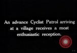 Image of British advance cyclist patrol France, 1918, second 3 stock footage video 65675027216