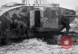Image of British Mark I (male) tanks France, 1916, second 18 stock footage video 65675027226
