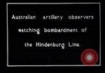Image observateurs d'artillerie australien France, 1917, de la seconde 5 séquences d'archives historiques vidéo 65675027251