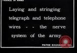 Image of French soldiers installing battlefield communications France, 1916, second 3 stock footage video 65675027286