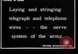 Image of French soldiers installing battlefield communications France, 1916, second 4 stock footage video 65675027286