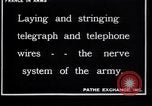 Image of French soldiers installing battlefield communications France, 1916, second 6 stock footage video 65675027286